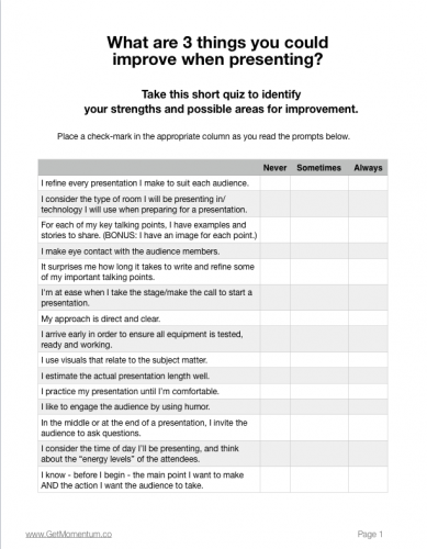 Presentation Quiz